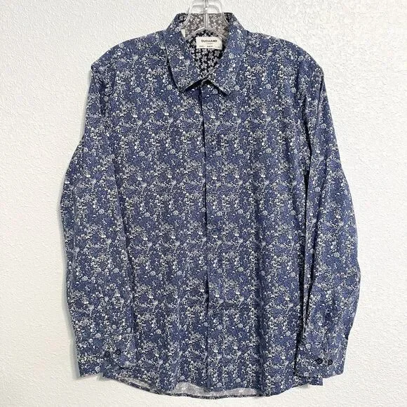 Duchamp London | Shirts | Duchamp Mens Paisley Shirt Navy Blue Floral  Cotton Collar Size 55 Slim Fit | Poshmark
